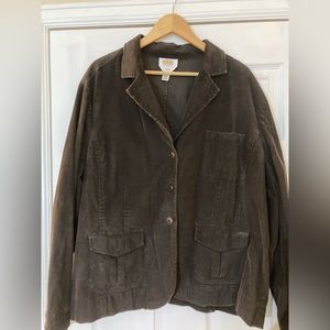 Chocolate brown corduroy blazer
